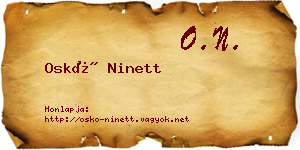 Oskó Ninett névjegykártya